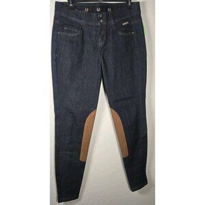 NWOT Kerrits Women’s Stretch Denim Knee Patch Breeches M Color-Bloc Riding Pants